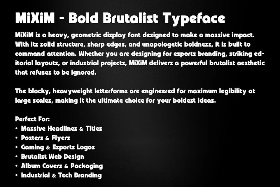 MiXiM Font