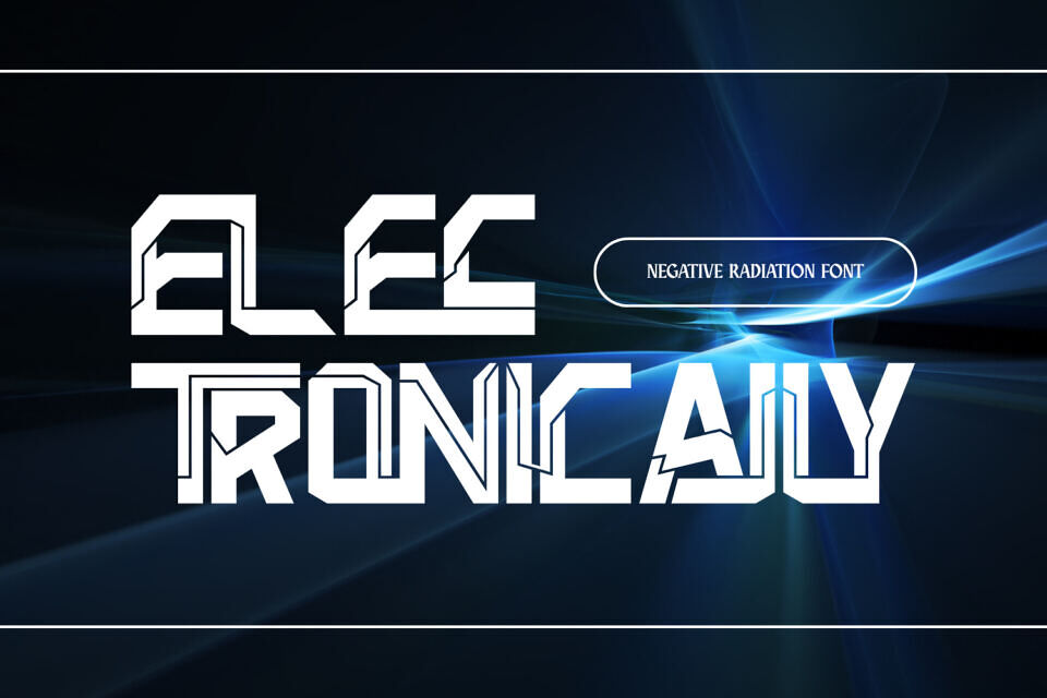 Negative Radiation Font
