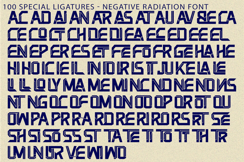 Negative Radiation Font