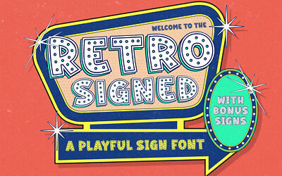 Retro Signed Font