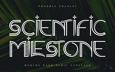 Scientific Milestone Font
