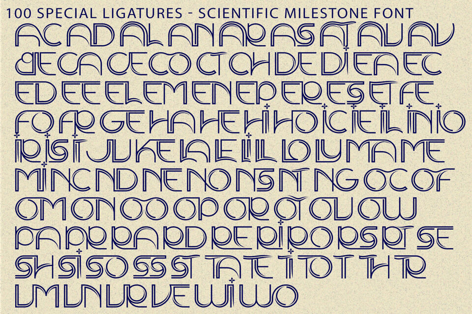 Scientific Milestone Font