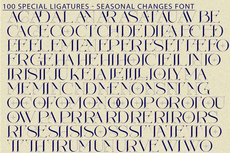 Seasonal Changes Font