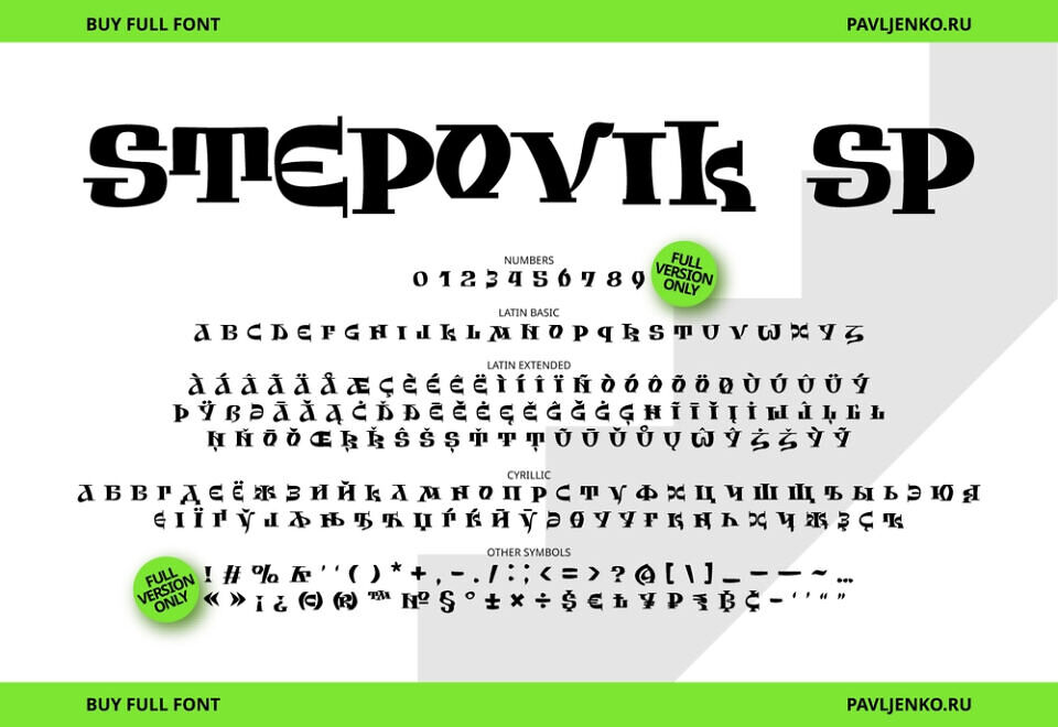 Stepovik SP Font