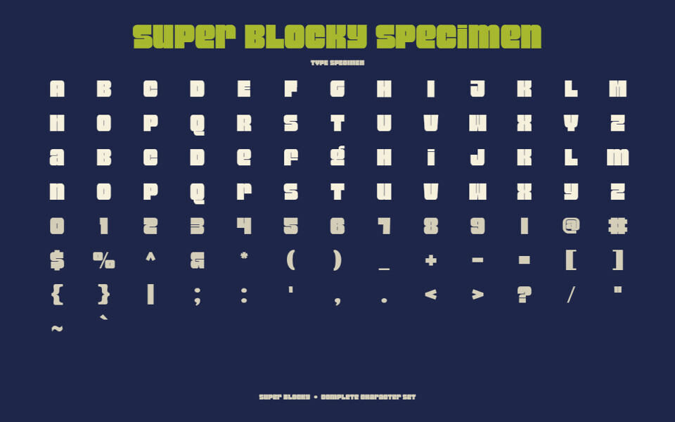 Super Blocky Font