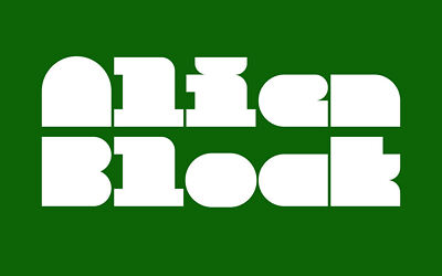 Alien Block Font