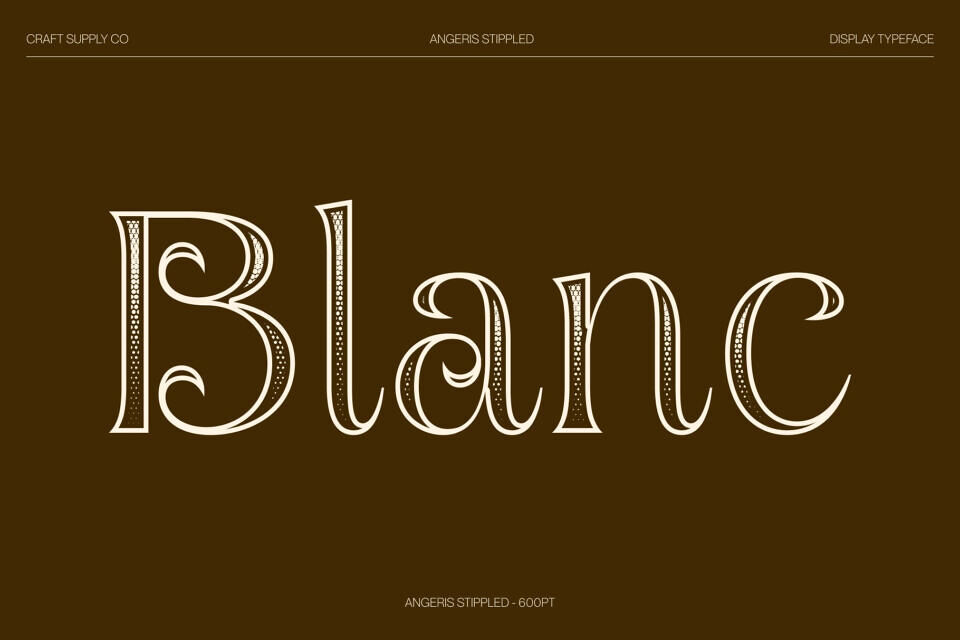 Angeris Stippled Font