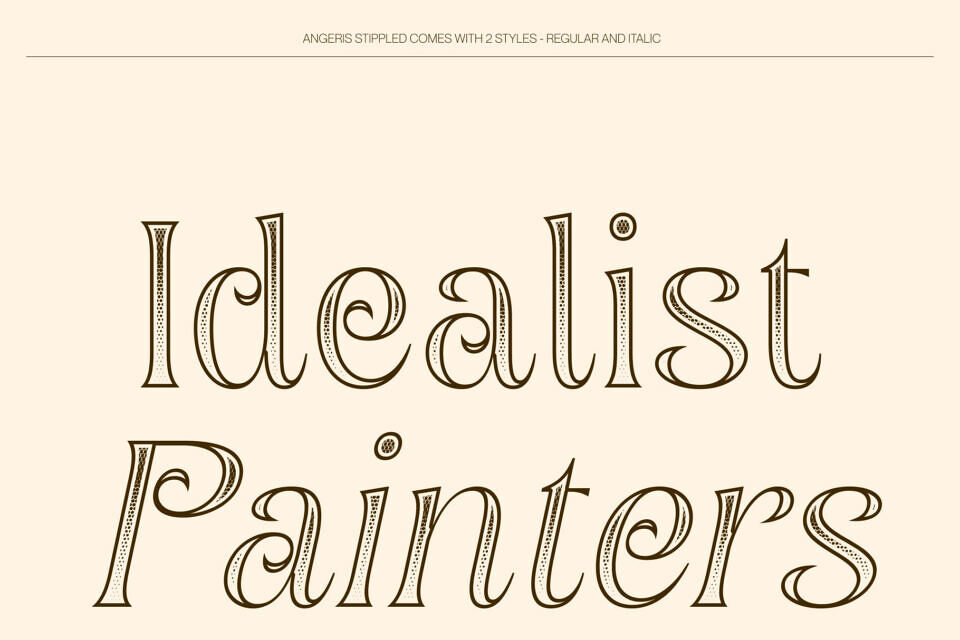 Angeris Stippled Font