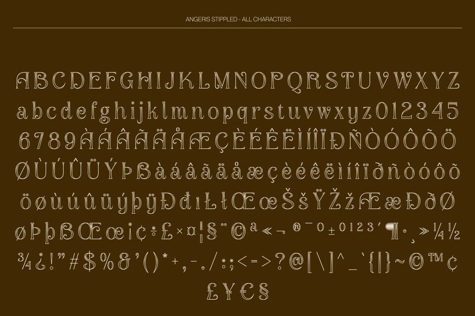 Angeris Stippled Font