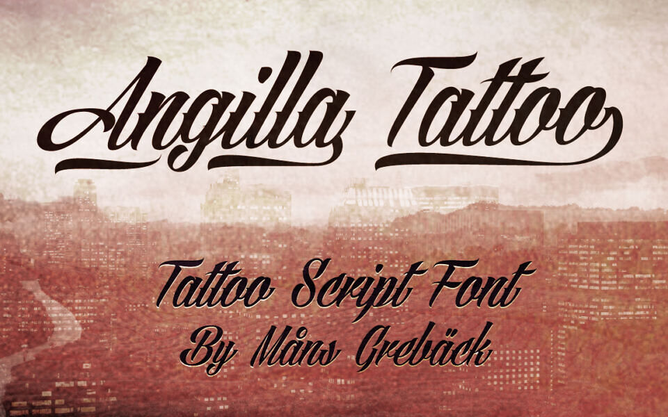Angilla Tattoo Font