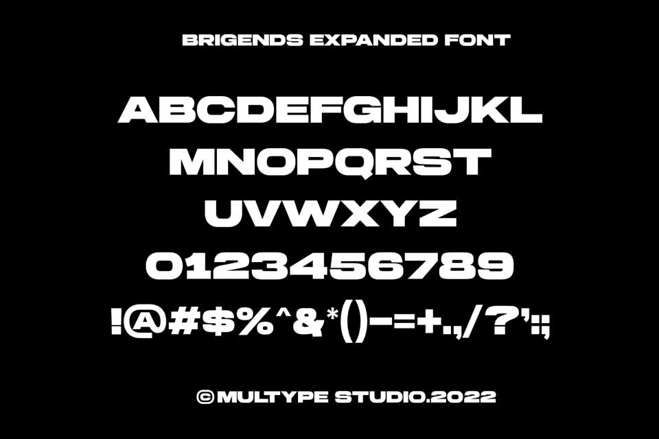 Brigends Expanded Font