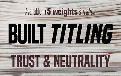 Built Titling Font Family