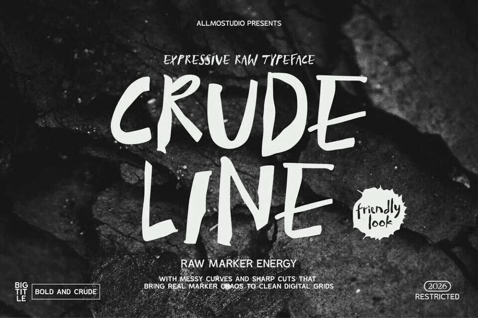 Crude Line Font