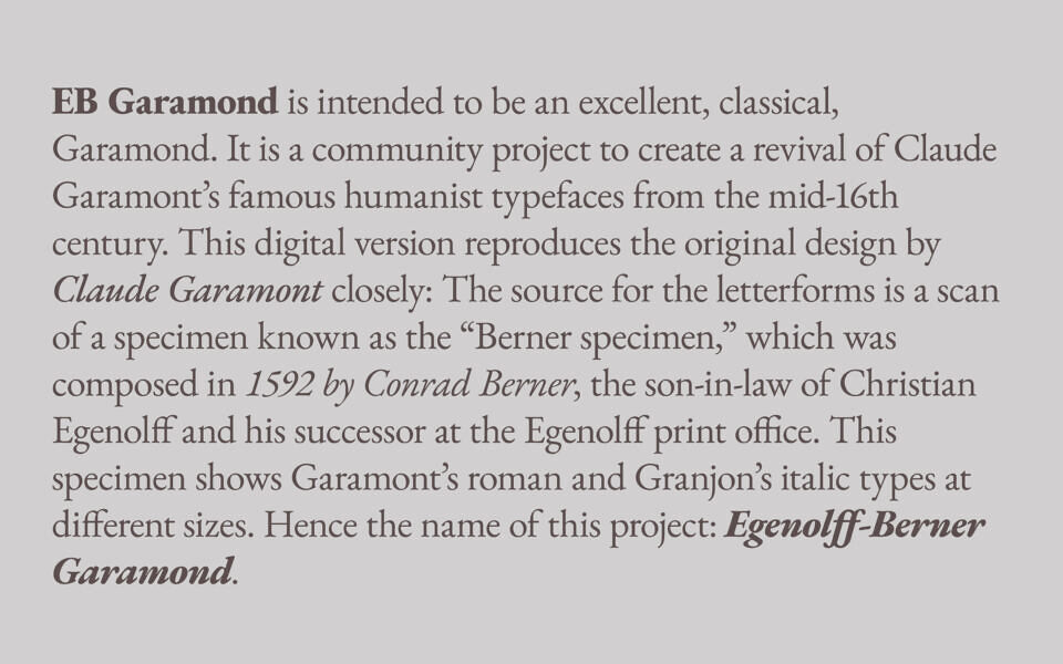 EB Garamond Font Family