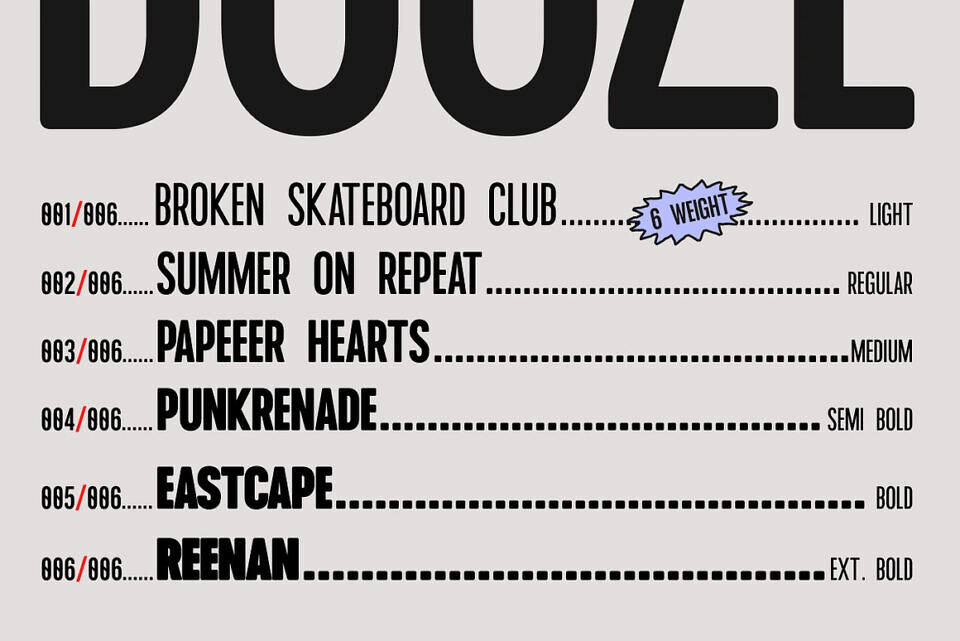GC Dooze Font Family