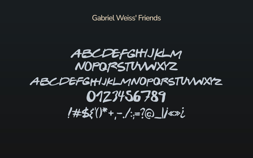 Gabriel Weiss Friends Font