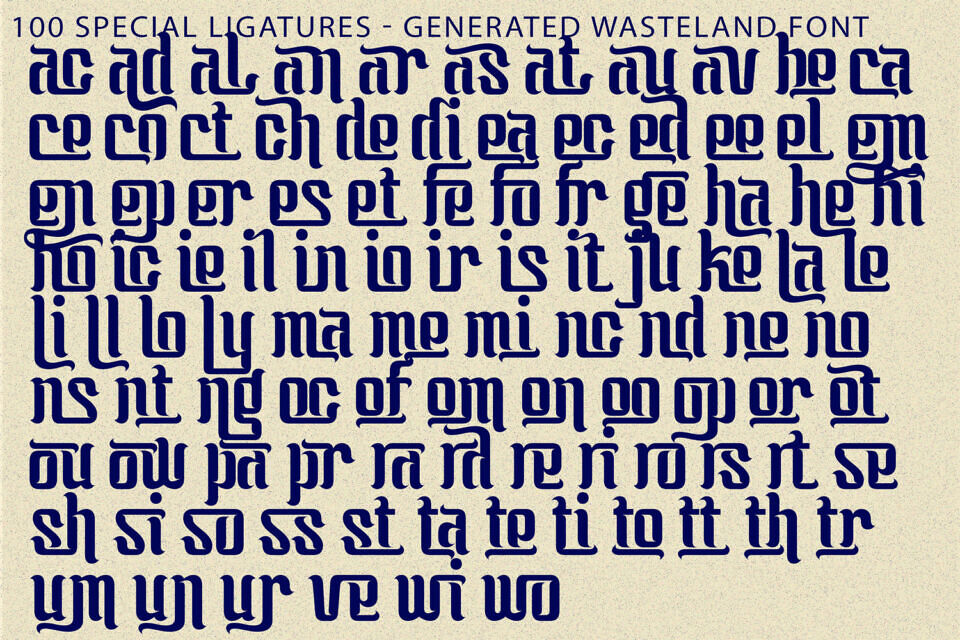 Generated Wasteland Font