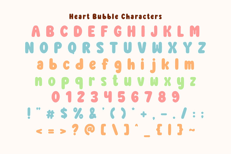 Heart Bubble Font