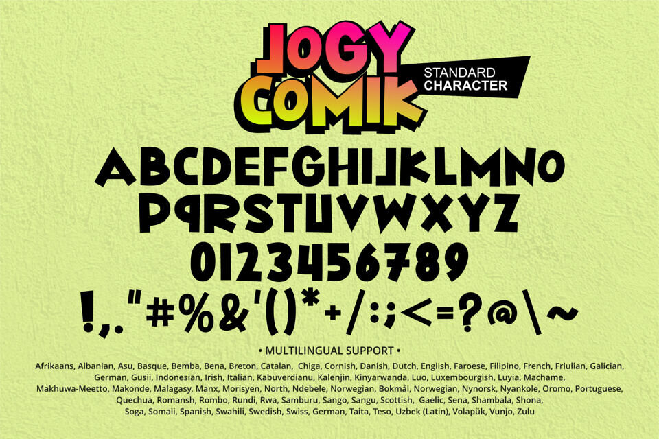 Jogy Comik Font