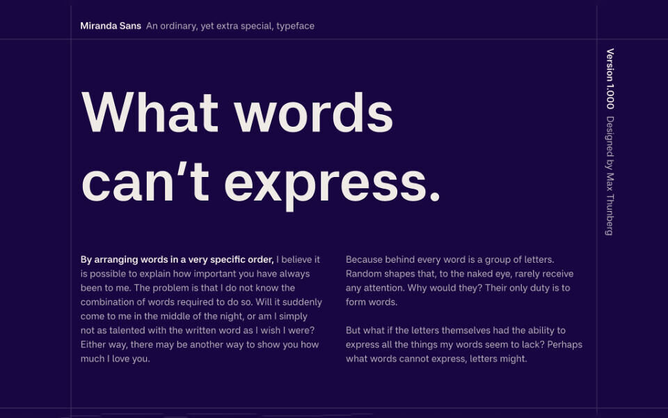 Miranda Sans Font Family