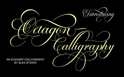 Octagon Calligraphy Font