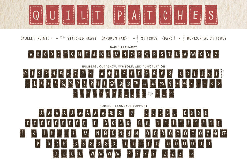Quilt Patches Font