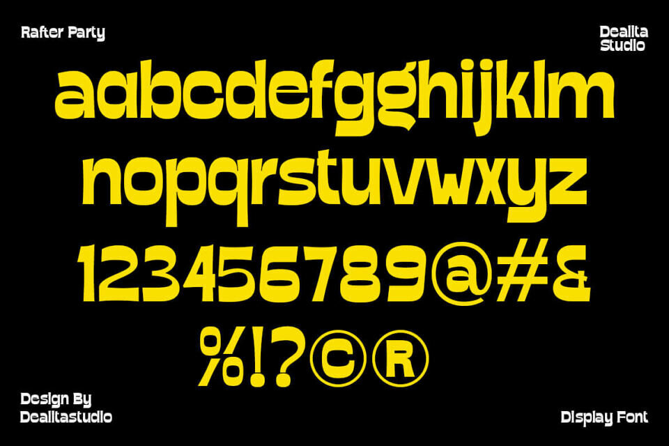 Rafter Party Font