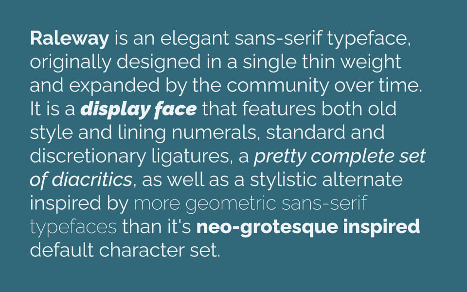 Raleway Font Family