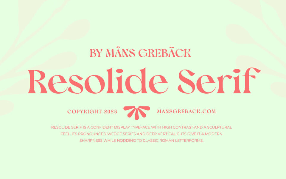 Resolide Serif Font