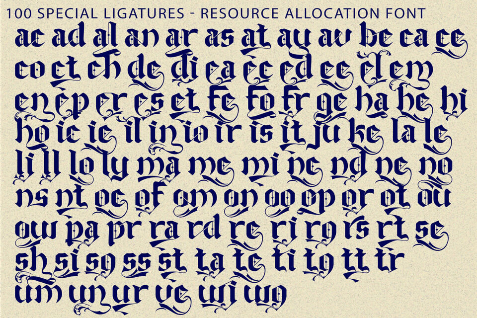 Resource Allocation Font