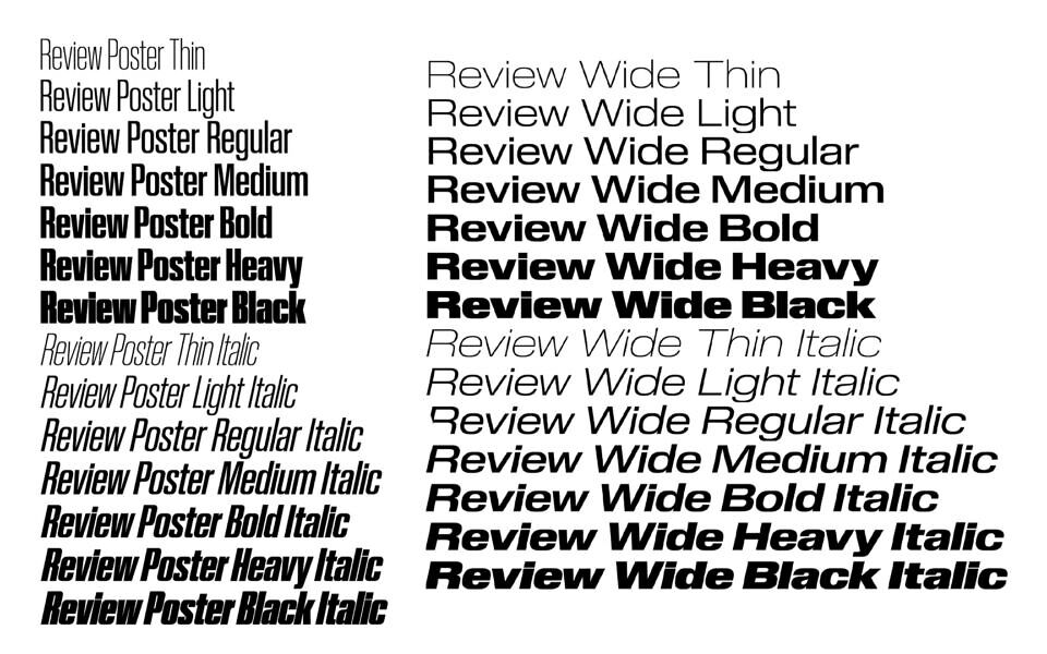 Review Font Family