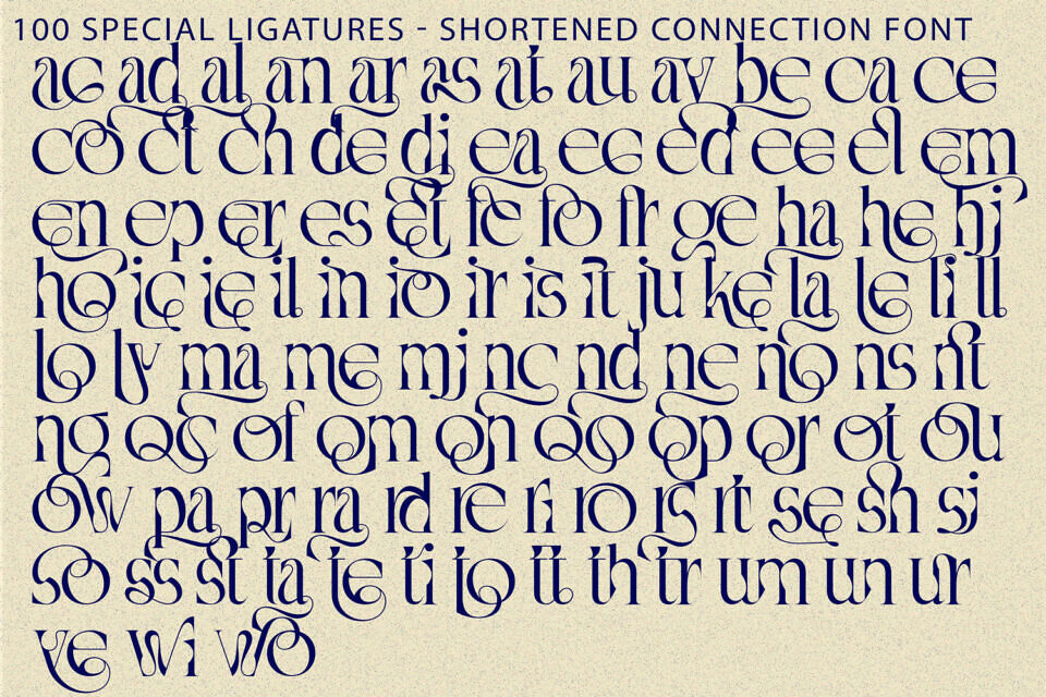 Shortened Connection Font