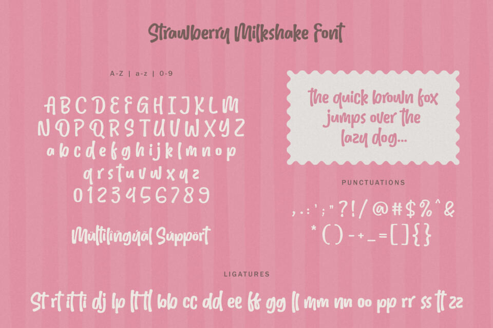 Strawberry Milkshake Font