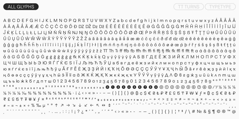 TT Turns Font Family