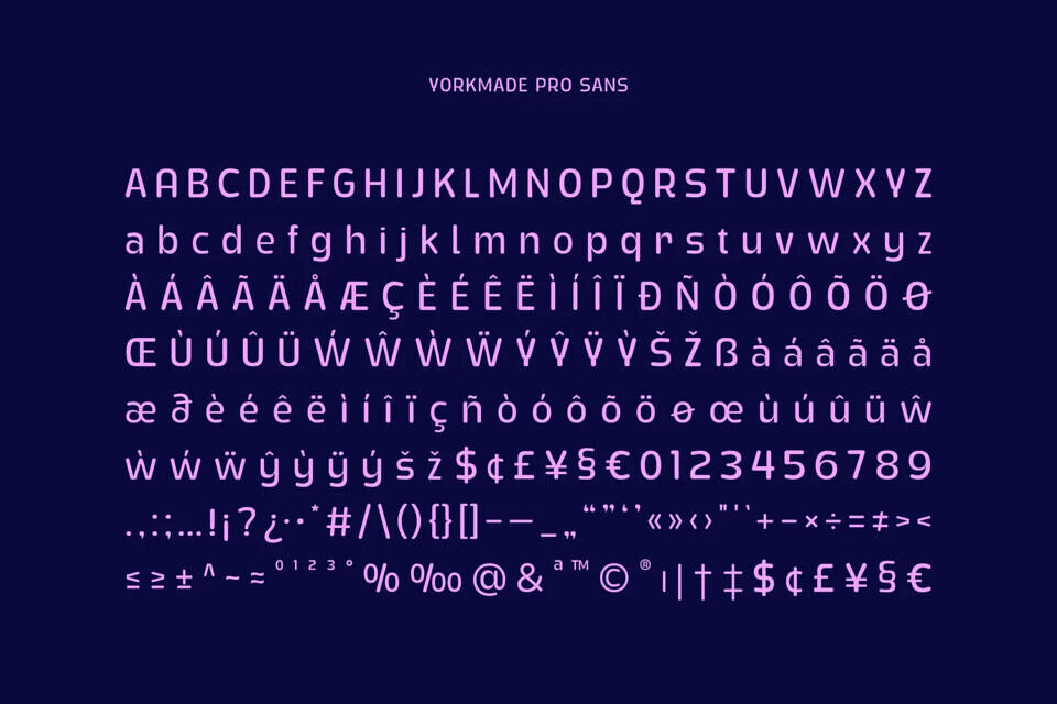Yorkmade Pro Font Family