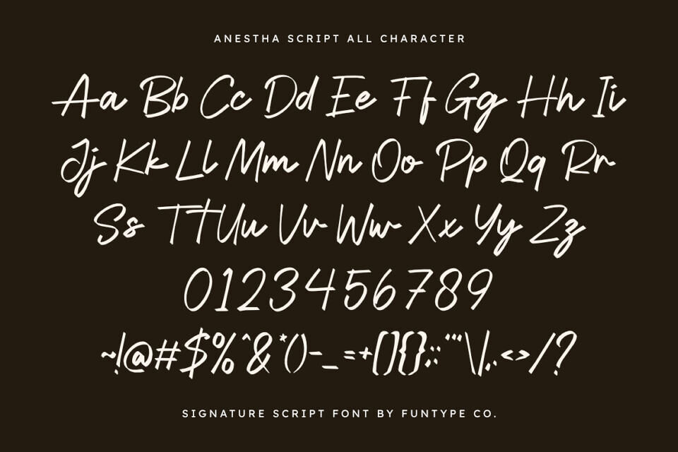 Anestha Script Font