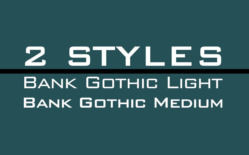 Bank Gothic Font