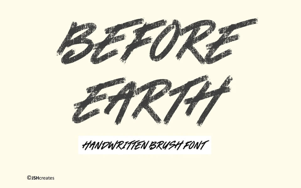 Before Earth Font
