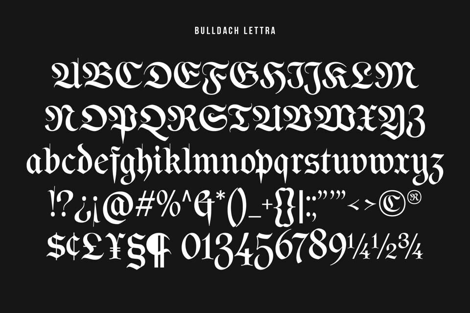 Bulldach Lettra Font
