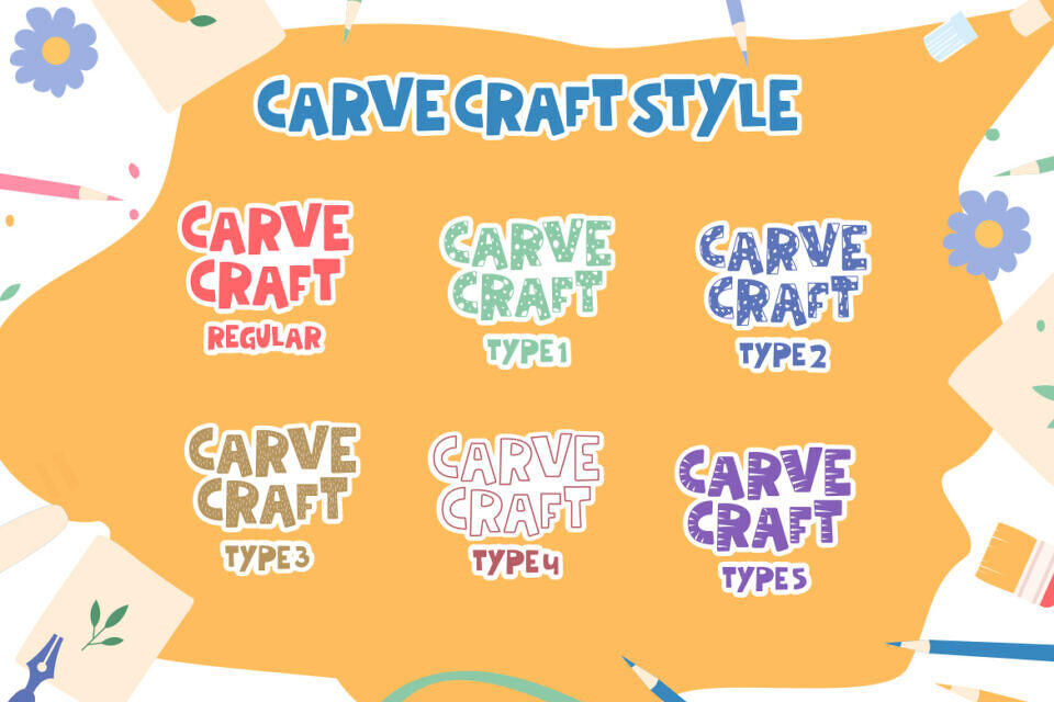 Carve Craft Font