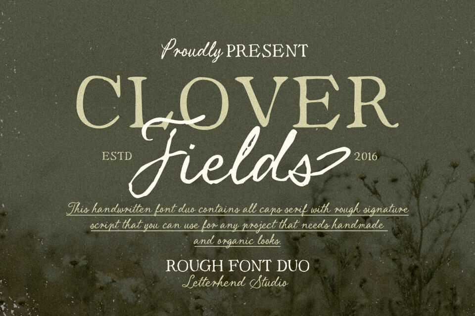 Clover Fields Font Duo