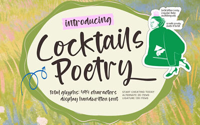 Cocktails Poetry Font