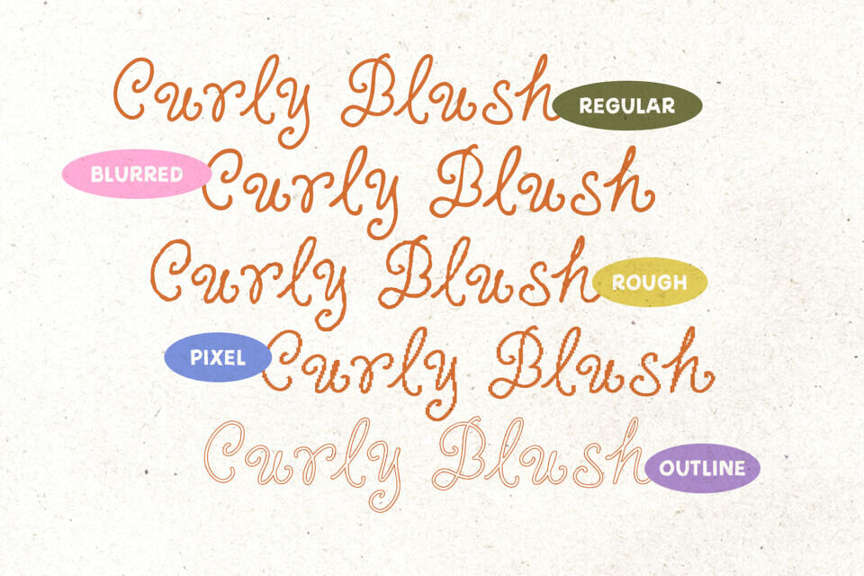 Curly Blush Font Family