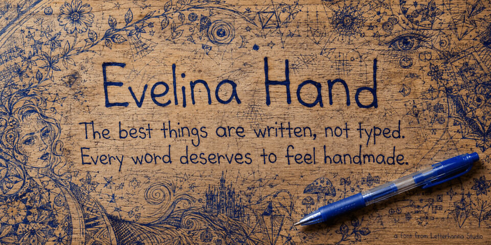 Evelina Hand Font