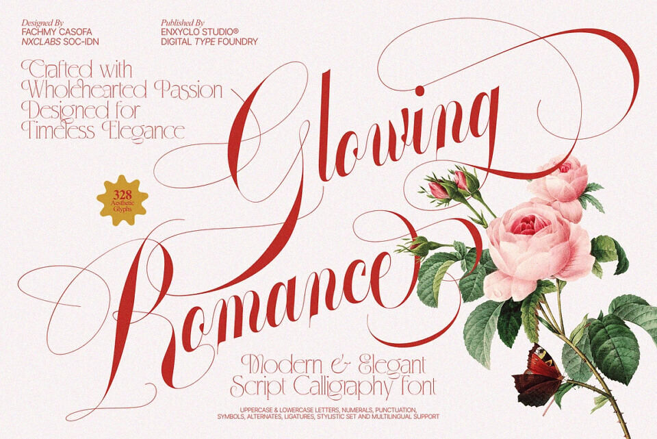 Glowing Romance Font