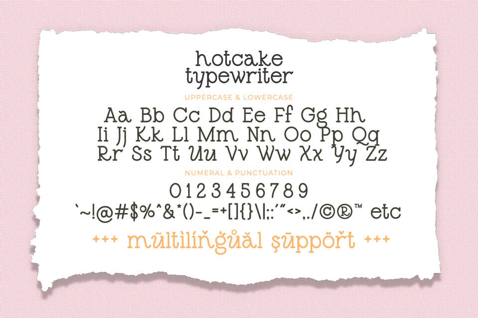 Hotcake Typewriter Font
