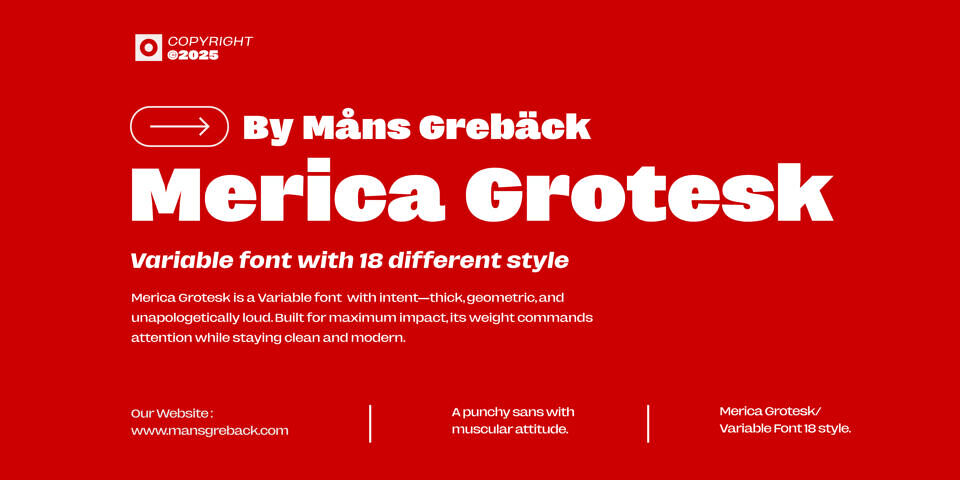 Merica Grotesk Font Family