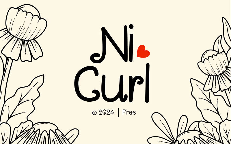 Ni Curl Font