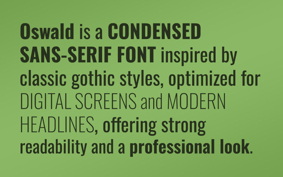 Oswald Font Family