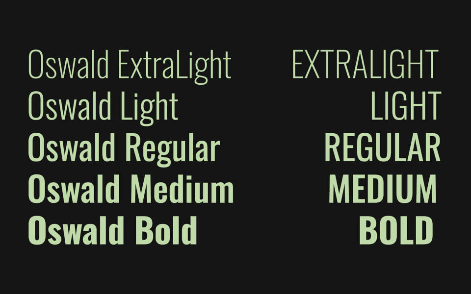 Oswald Font Family